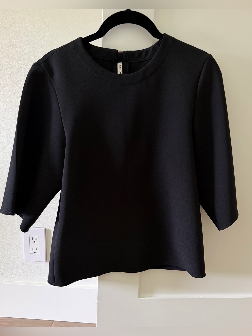 Acne Studios Short-Sleeve Black Top